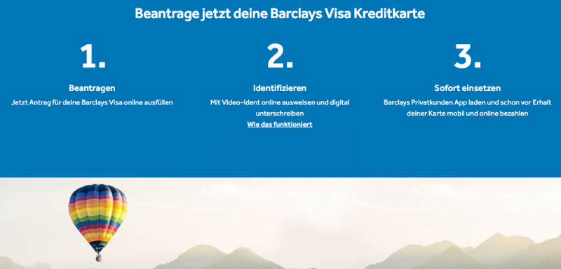 Wie beantragt man die Barclays Visa Kreditkarte.